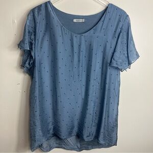 Tendenze double layer silk blend blouse size xl 1764